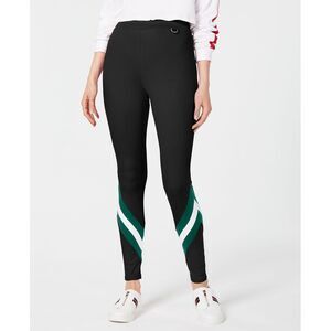 Project 28 Nyc Striped Hardware Detail Leggings